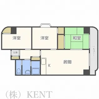 サンシャイン円山【4階】の間取り