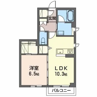 ディアベルジュ【1階】の間取り