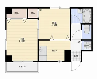シーサイドハイツ町屋【2階】の間取り