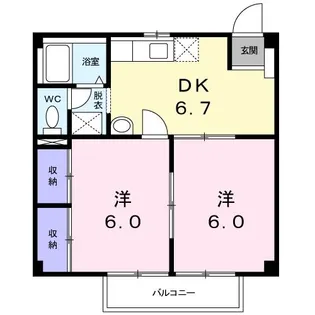 NEW CITY天神【2階】の間取り