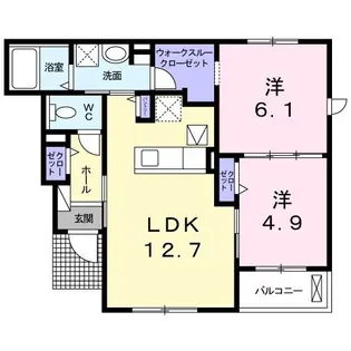 グラン ヴィラII【1階】の間取り