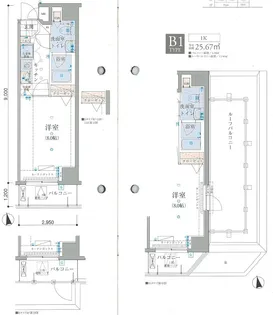 リヴシティ新御徒町【9階】の間取り