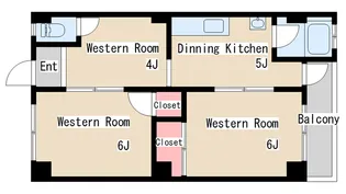 丸吉マンション【2階】の間取り