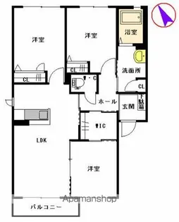 シャーメゾンサンライズ A棟【2階】の間取り