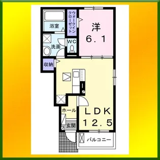 グランドソレイユI【1階】の間取り