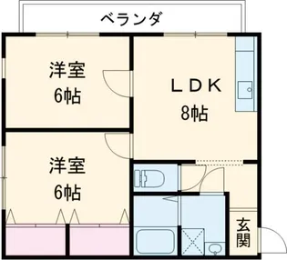 サンライズ白石【1階】の間取り