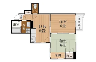 夏迫マンション【6階】の間取り