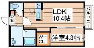 ハンズ スクエアII【2階】の間取り