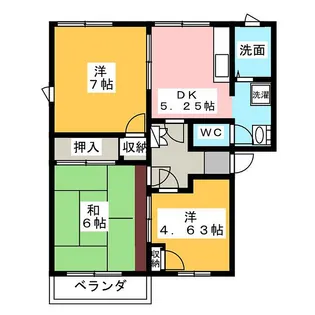 グランドールエストA【1階】の間取り