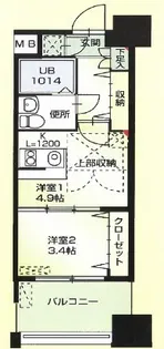 No.62 TOWERS AVANTGARDE博多【18階】の間取り