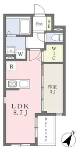TraValore高宮【3階】の間取り