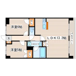 エスコートワン【2階】の間取り