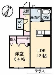 プリマ・メゾン 4番館【1階】の間取り