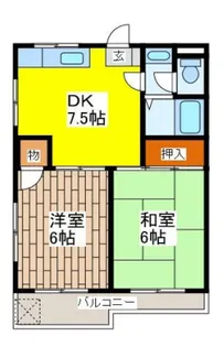 ローズマンション白糸台第2【2階】の間取り