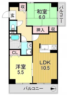 ラ・カーユ【6階】の間取り