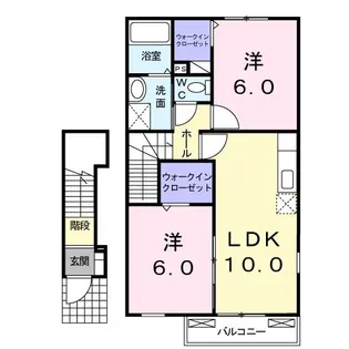カプリーチョ・ブリッサA【2階】の間取り