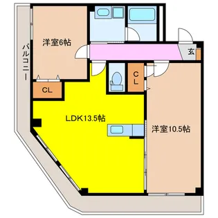 ファイブシティ【2階】の間取り