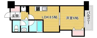 CITY SPIRE桜川II【4階】の間取り