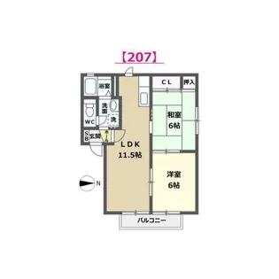 カメリア8【2階】の間取り