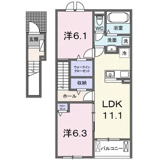 グリーンガーデン II【2階】の間取り