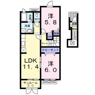 リ・アンIII【2階】の間取り