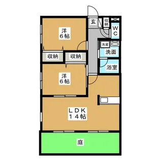 グリーンゲイブルズII【1階】の間取り