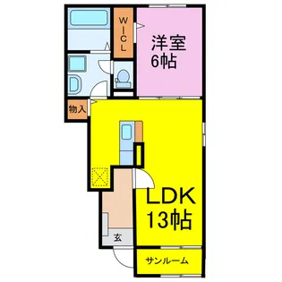 クレッセント【1階】の間取り