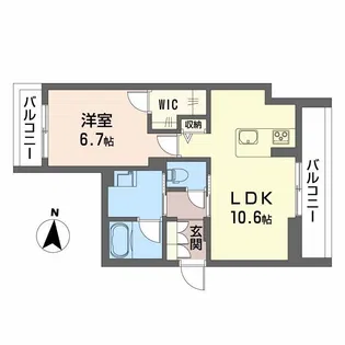 ソレイユコート中仙道【3階】の間取り