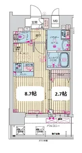 プレリス長田オルヴィア【11階】の間取り