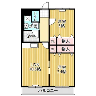 パークサイドアヴェニュー栄町【2階】の間取り