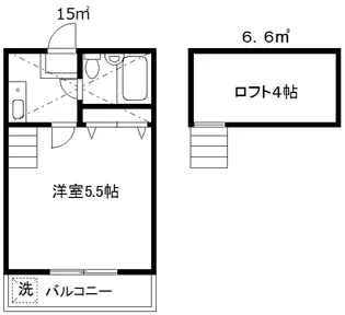 神奈川県横浜市港北区綱島西4【アパート】の間取り