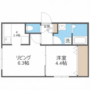 1LDKの間取り画像