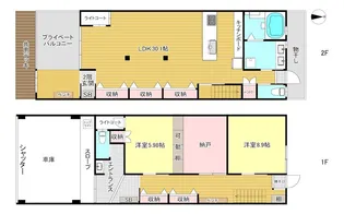 京都府京都市北区紫竹上竹殿町【一戸建】の間取り