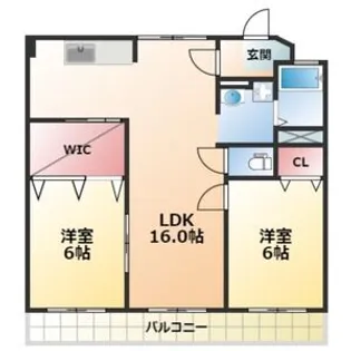 レジデンス恒和【4階】の間取り