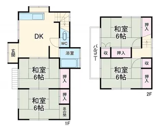千葉県船橋市松が丘2【一戸建】の間取り