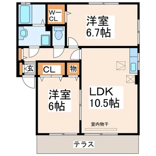 パレオA・B【1階】の間取り