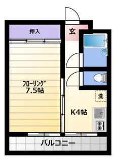 御前谷ハイツ【2階】の間取り