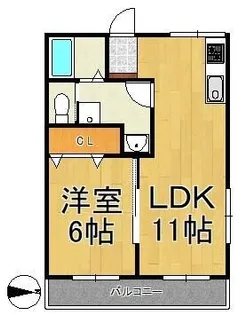 フラット八幡宮【2階】の間取り