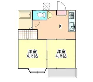 ハレル筑波【1階】の間取り