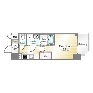 エスリード神戸ラ・コスタ【6階】の間取り