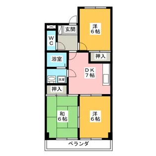 ハイツ須賀【4階】の間取り