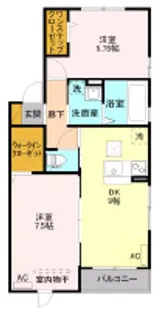 コートヤードKOBUSII【1階】の間取り