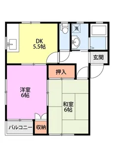 コーポ大月【1階】の間取り