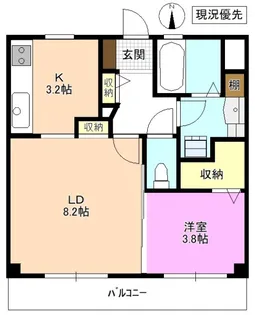 ドエルムケイ塩尻【2階】の間取り