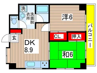 蔵王ヴィラ四街道【4階】の間取り