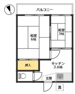 九重荘【2階】の間取り