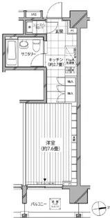 カスタリア麻布十番七面坂【2階】の間取り