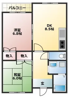 ラ・フォーレ長吉【6階】の間取り