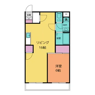 1LDKの間取り画像