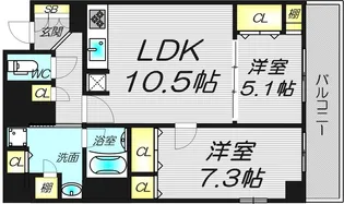 BRAVI南堀江【14階】の間取り